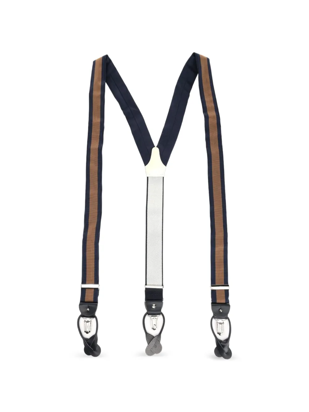 Al Duca D’Aosta 1902 regimental-stripe braces - Toni neutri