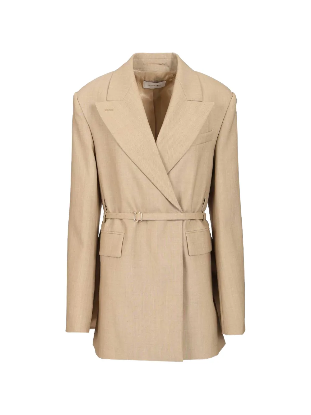 Sportmax belted double-breasted blazer - Toni neutri