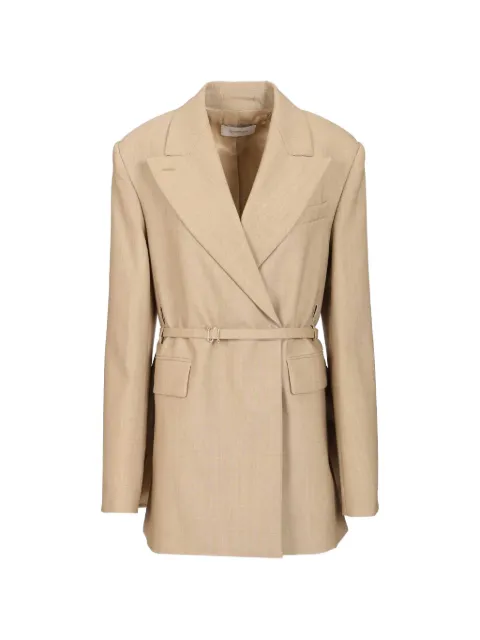 Sportmax blazer con doble botonadura y cinturón