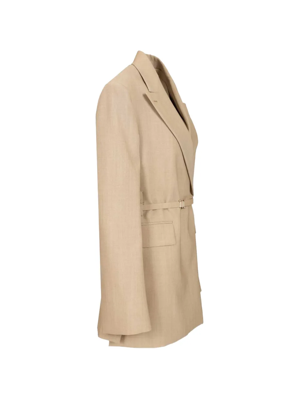 Sportmax Blazer met dubbele rij knopen Beige