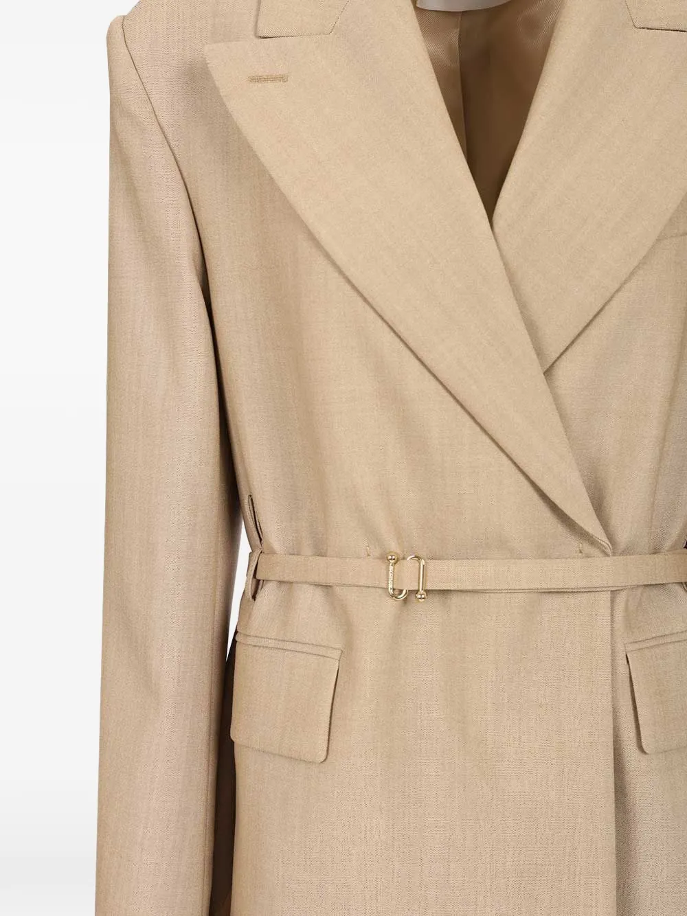 Sportmax Blazer met dubbele rij knopen Beige
