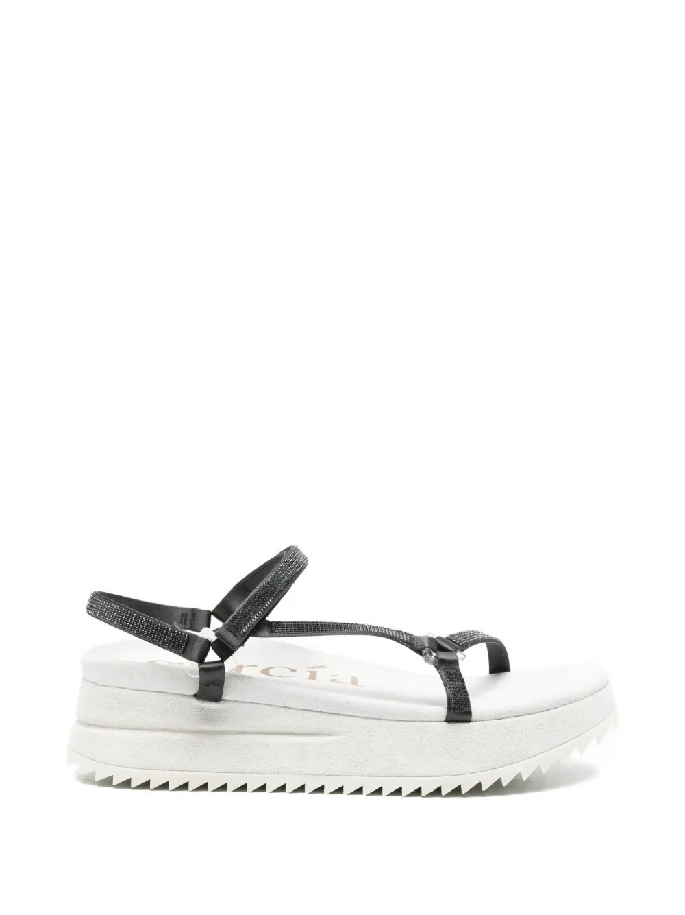 Pedro Garcia Maila crystal-embellished platform sandals Zwart