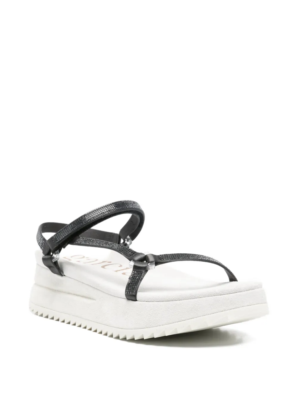 Pedro Garcia Maila crystal-embellished platform sandals Zwart