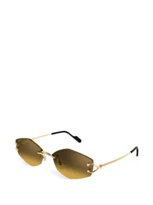 Cartier Eyewear Classic C Motif リムレス サングラス | ゴールド