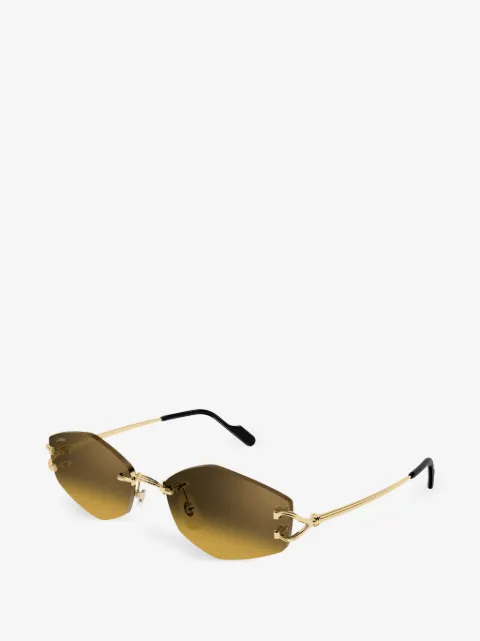 Cartier Eyewear rimless geometric-frame sunglasses