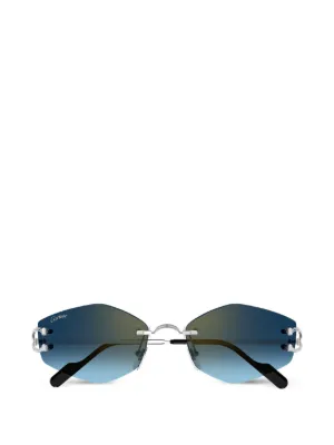 Cartier Eyewear C Décor リムレス サングラス | シルバートーン
