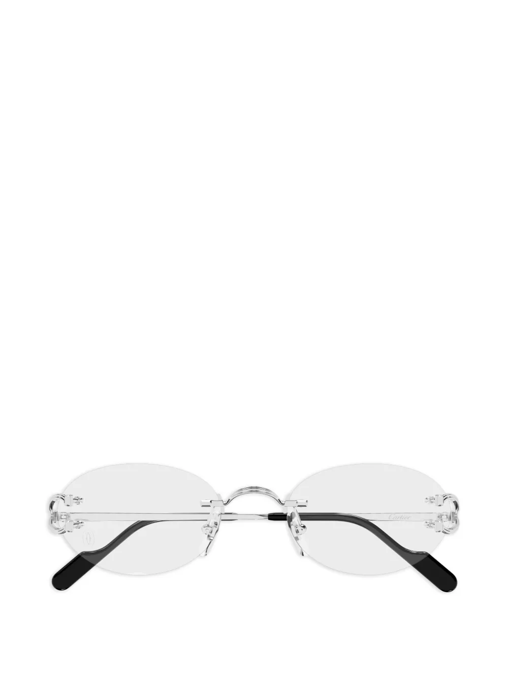Cartier Eyewear rimless oval-frame glasses - Silber