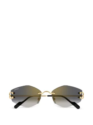 Cartier Eyewear Classic C Motif リムレス サングラス | ゴールド