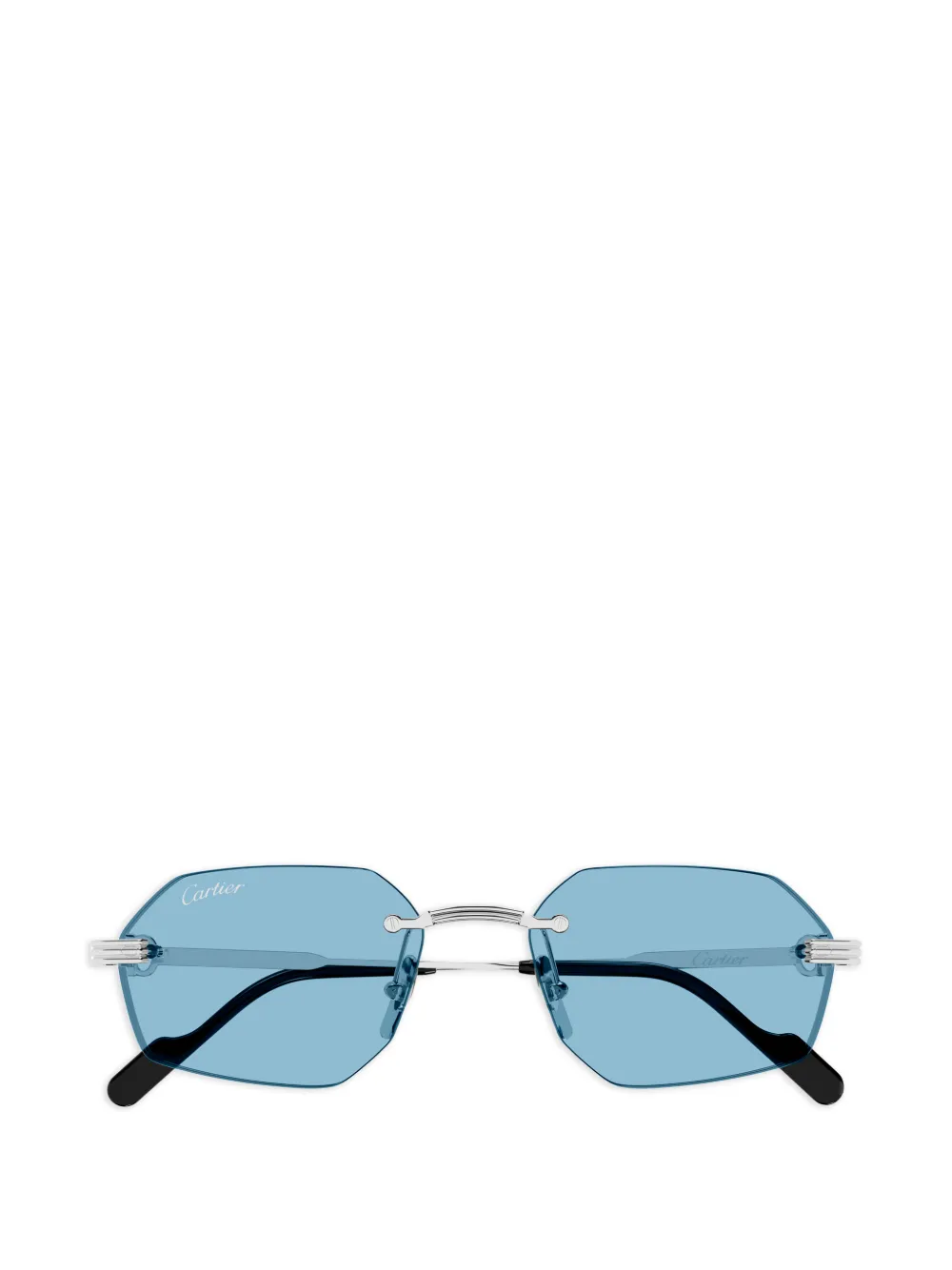 Cartier Eyewear rimless geometric-frame sunglasses - Argento