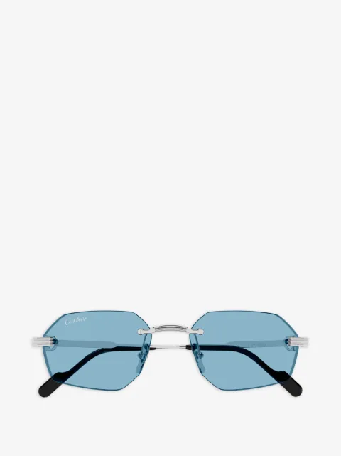 Cartier Eyewear rimless geometric-frame sunglasses