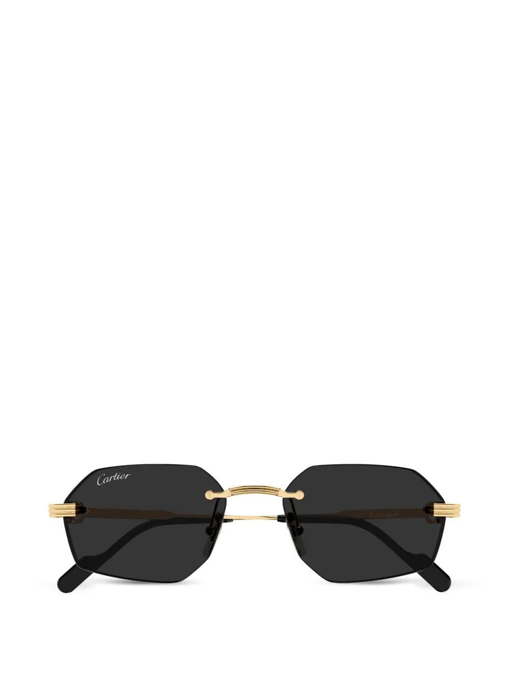 Cartier Eyewear rimless geometric-frame sunglasses - Gold