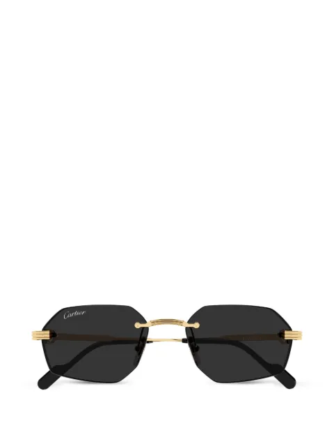 Cartier Eyewear rimless geometric-frame sunglasses