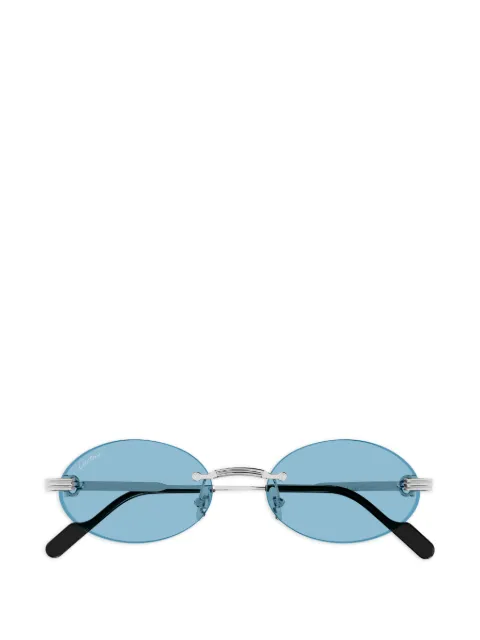 Cartier Eyewear rimless oval-frame sunglasses