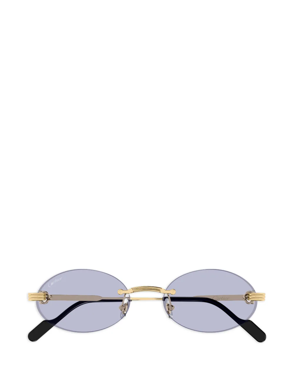 Cartier Eyewear rimless oval-frame sunglasses - Gold