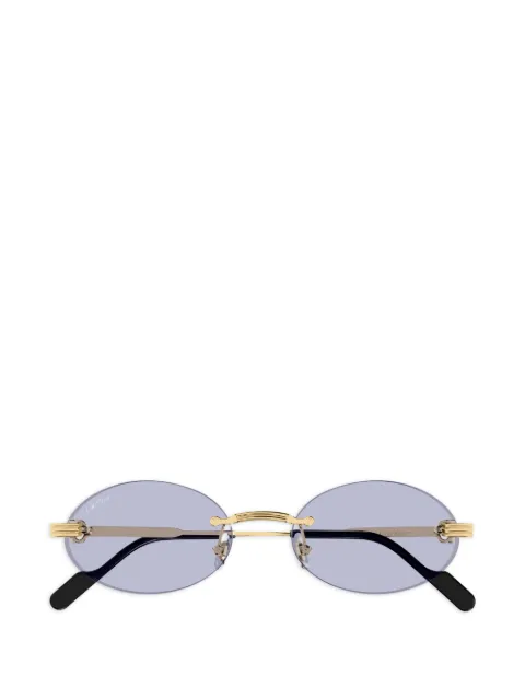 Cartier Eyewear rimless oval-frame sunglasses