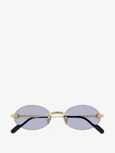 Cartier Eyewear rimless oval-frame sunglasses