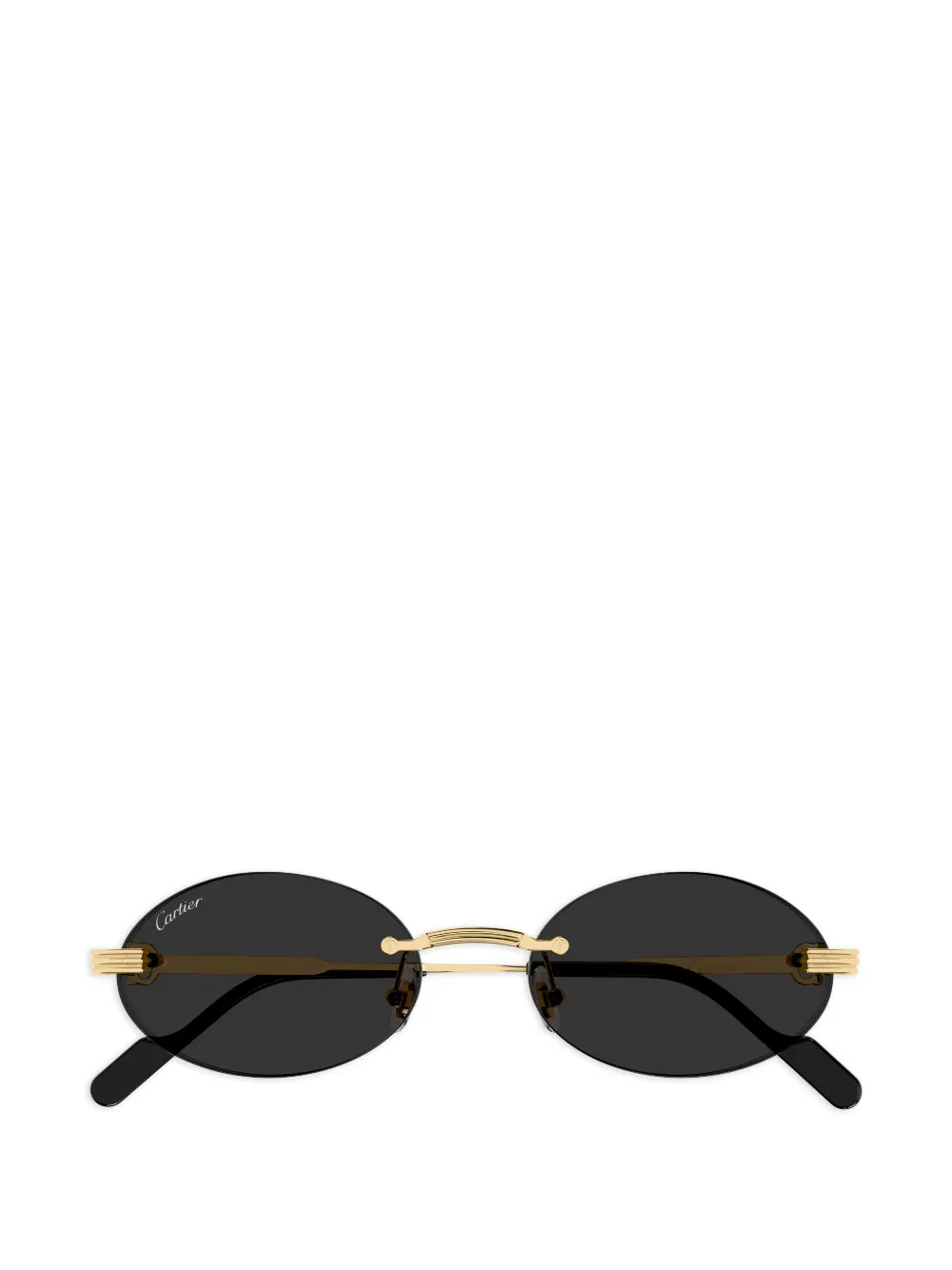 Cartier Eyewear rimless oval-frame sunglasses - Gold