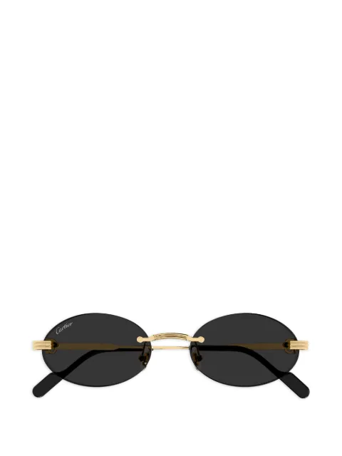 Cartier Eyewear rimless oval-frame sunglasses