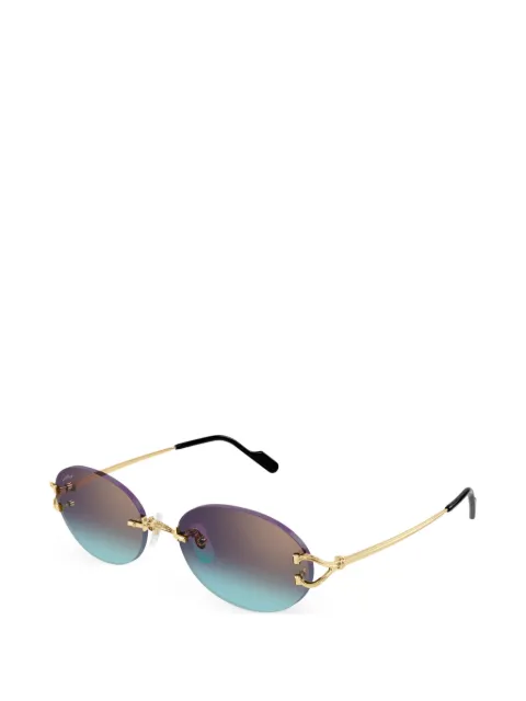 Cartier Eyewear logo-detail rimless sunglasses