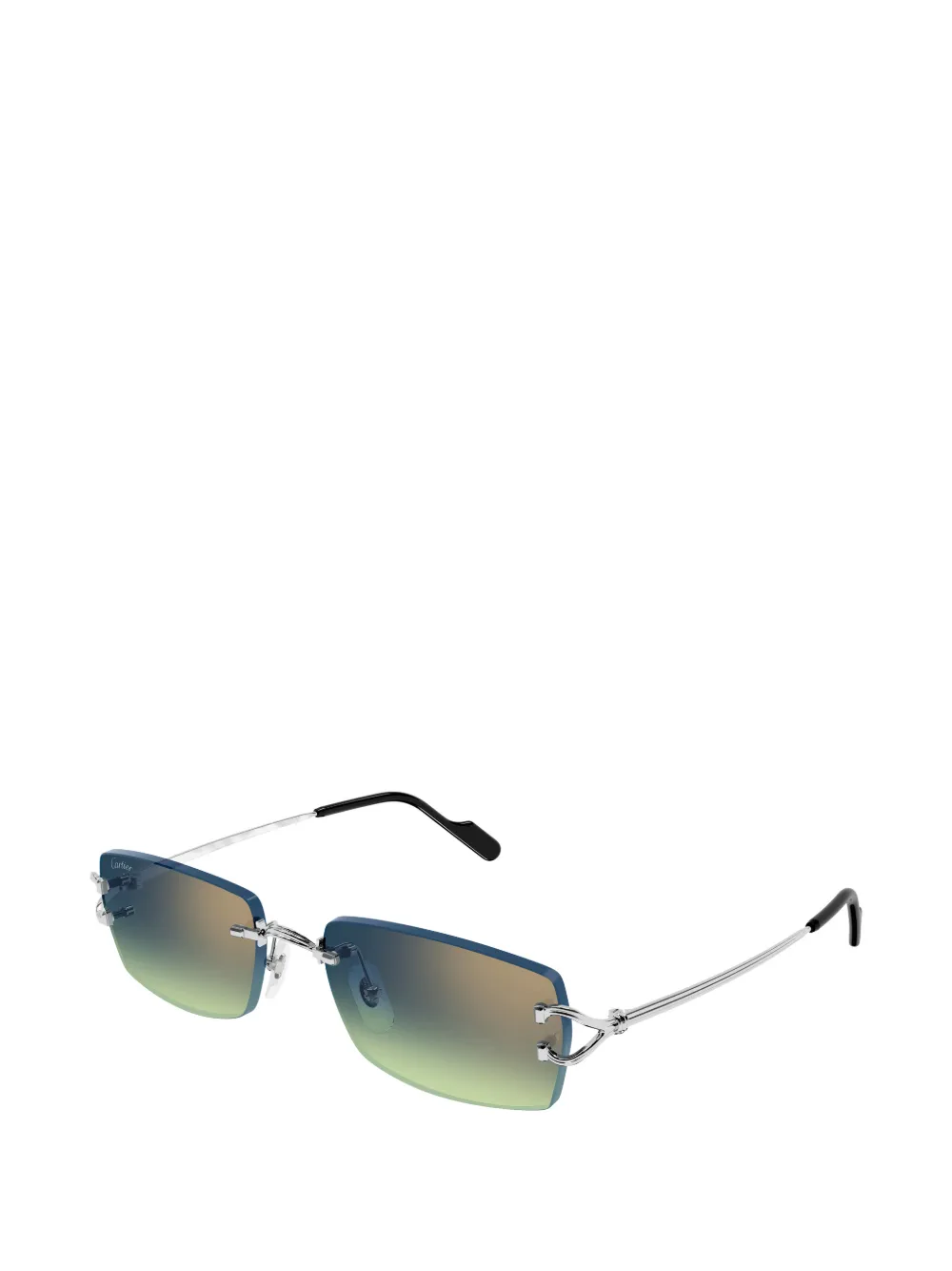Cartier Eyewear C Décor リムレス サングラス | シルバートーン