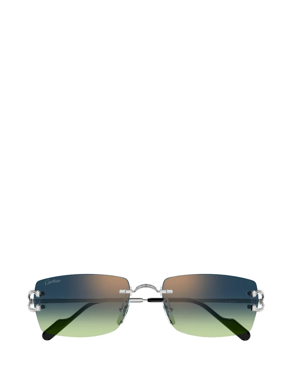 Cartier Eyewear C Décor rimless sunglasses - Argento
