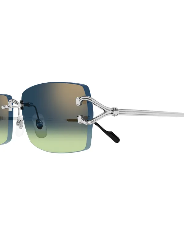 Cartier Eyewear C Décor リムレス サングラス | シルバートーン
