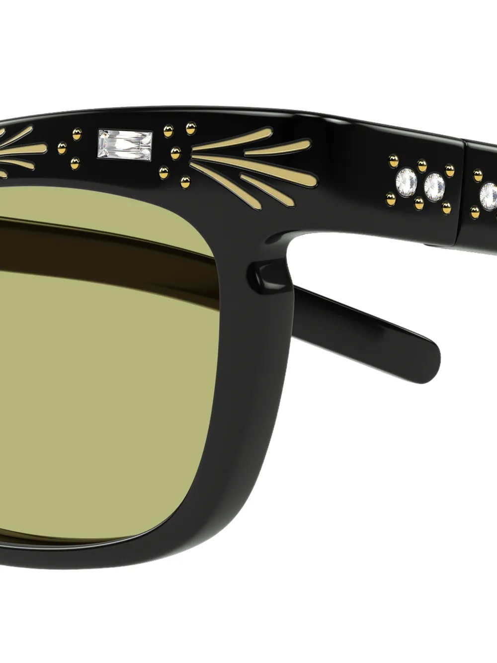 VALENTINO GARAVANI EYEWEAR V-Logo zonnebril met rechthoekig montuur Zwart