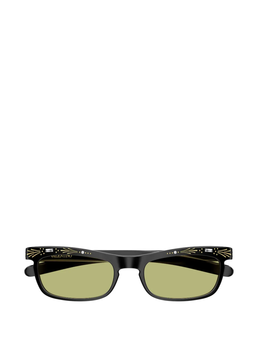 VALENTINO GARAVANI EYEWEAR VLogo-detail crystal-embellished sunglasses - Nero