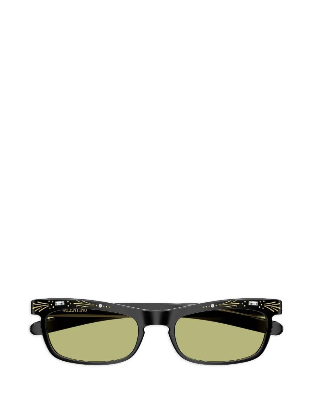 VALENTINO GARAVANI EYEWEAR VLogo-detail crystal-embellished sunglasses - Nero