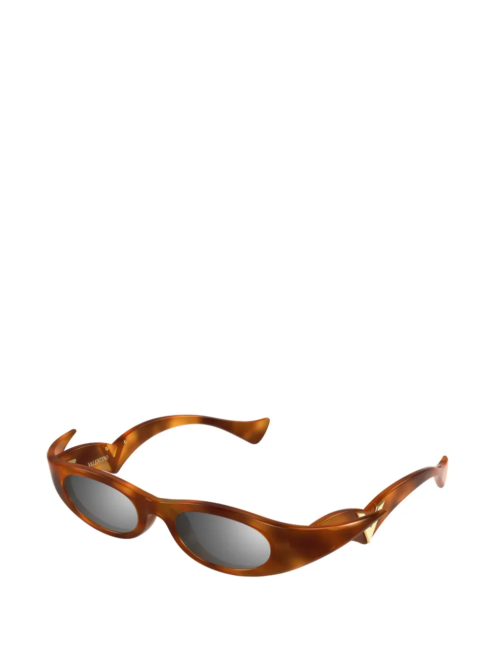 VALENTINO GARAVANI EYEWEAR Zonnebril met schildpadschild-effect en VLogo Bruin