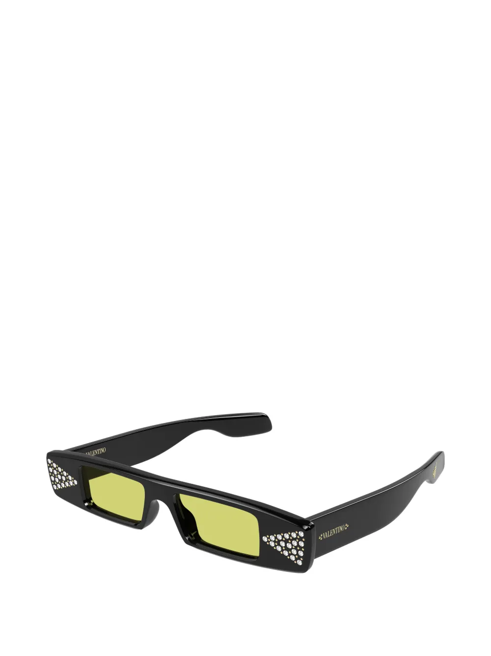 VALENTINO GARAVANI EYEWEAR Zonnebril met rechthoekig montuur Zwart