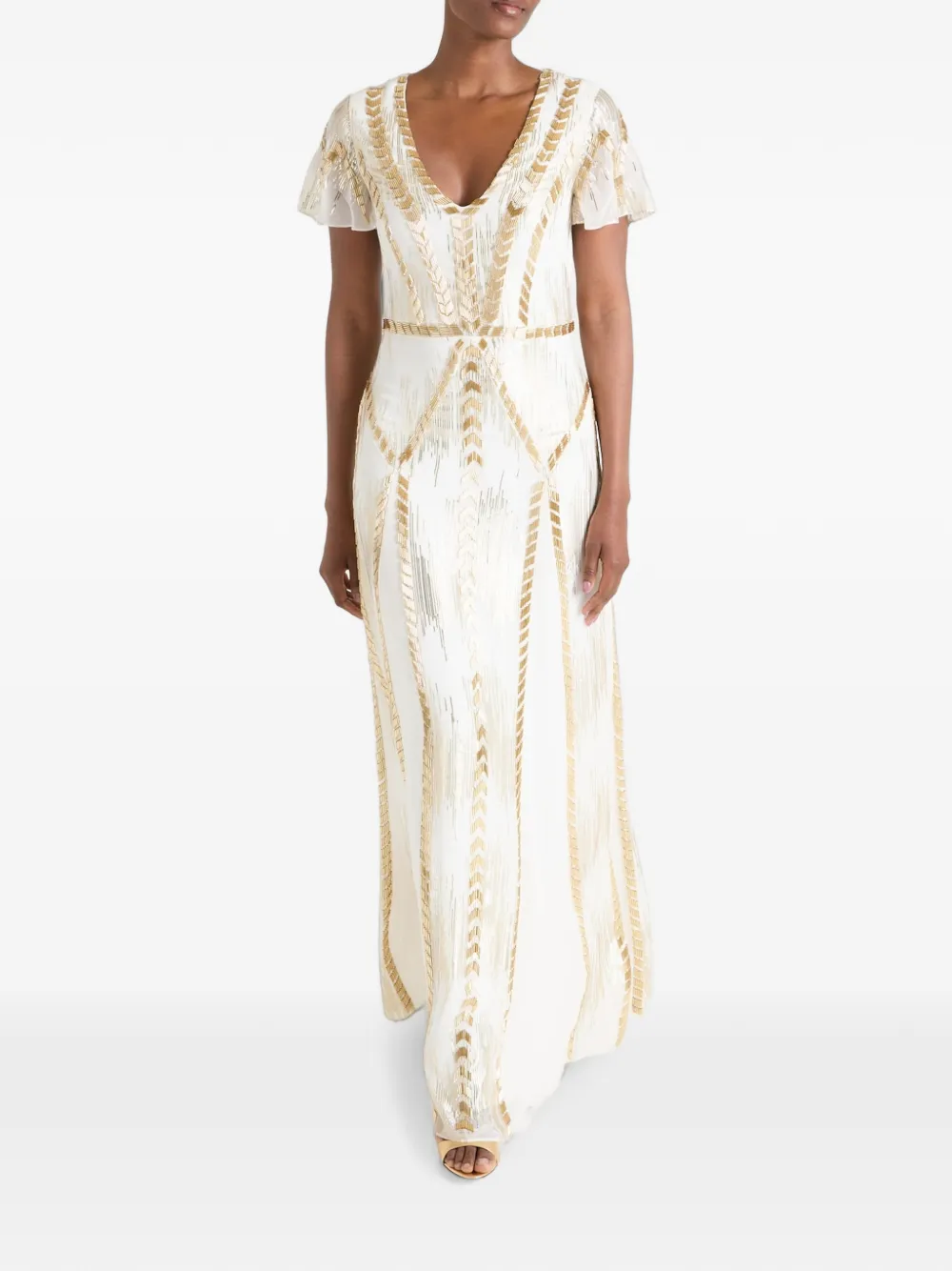 Temperley London Viola avondjurk Wit