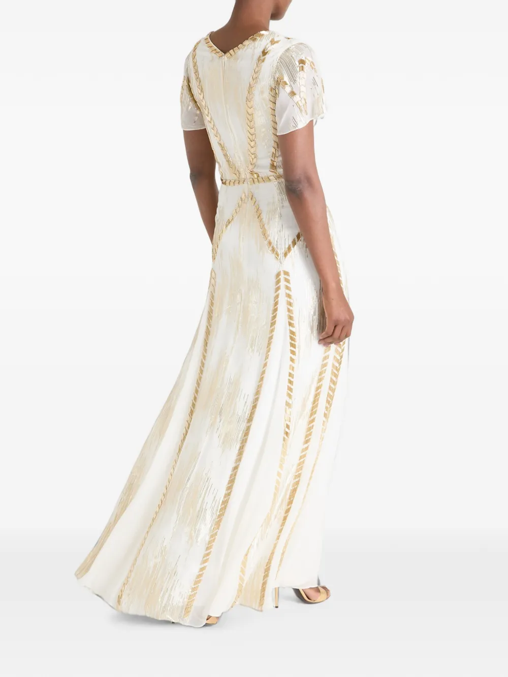 Temperley London Viola avondjurk Wit