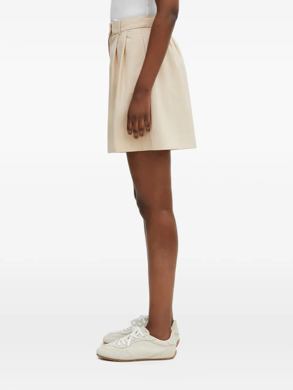 Lacoste Geplooide shorts Beige