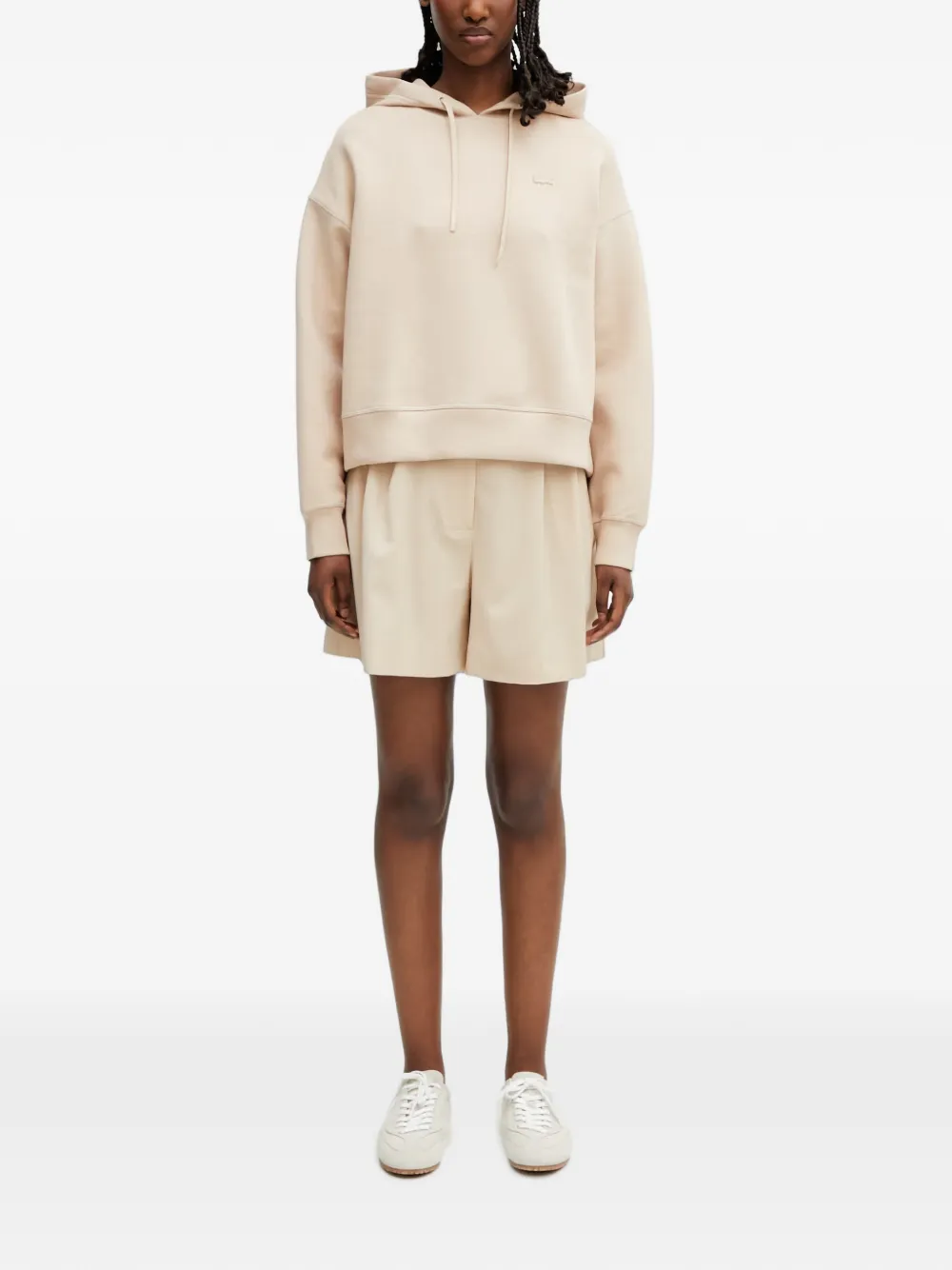 Lacoste Geplooide shorts Beige
