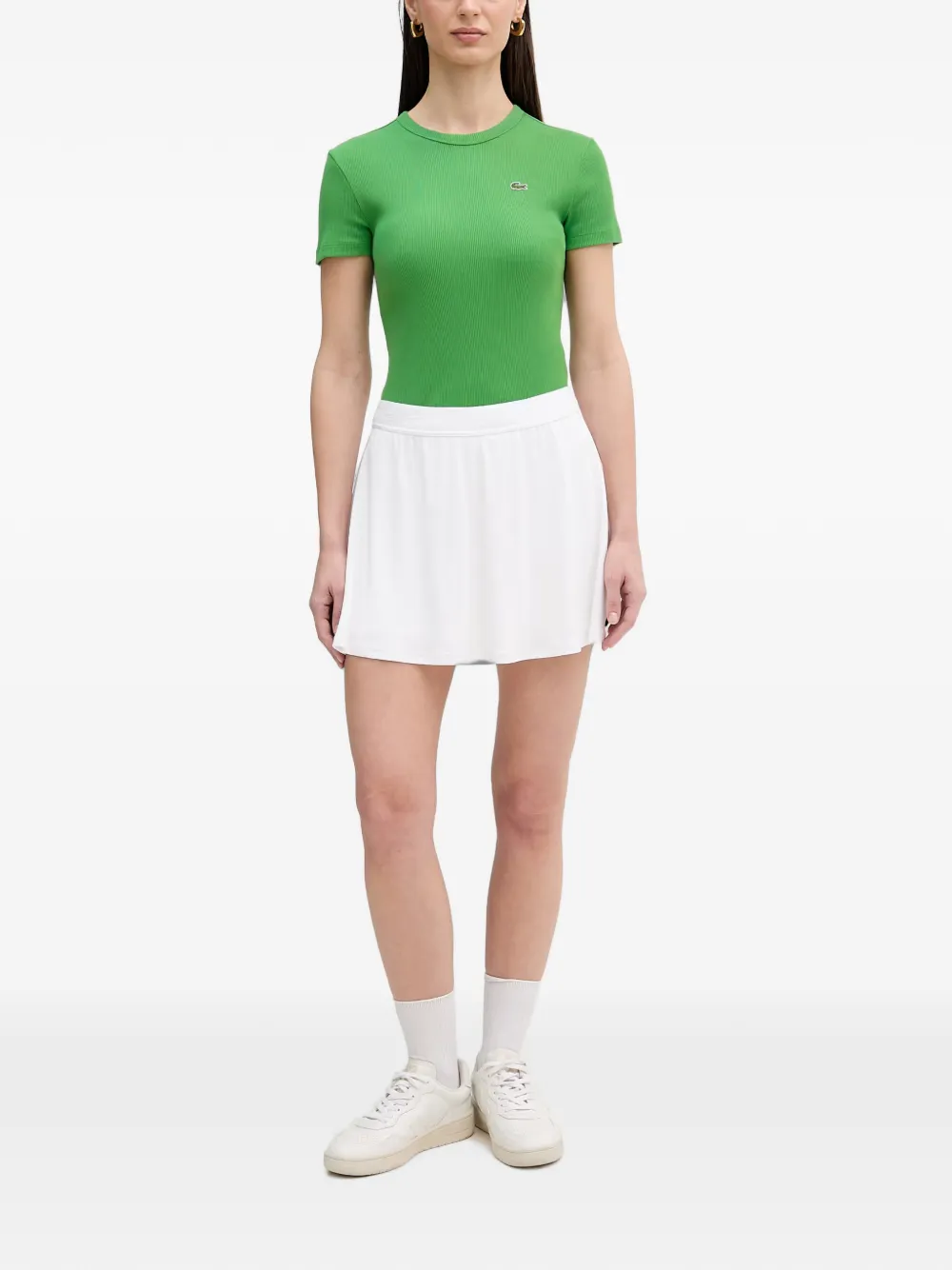 Lacoste T-shirt met logopatch Groen