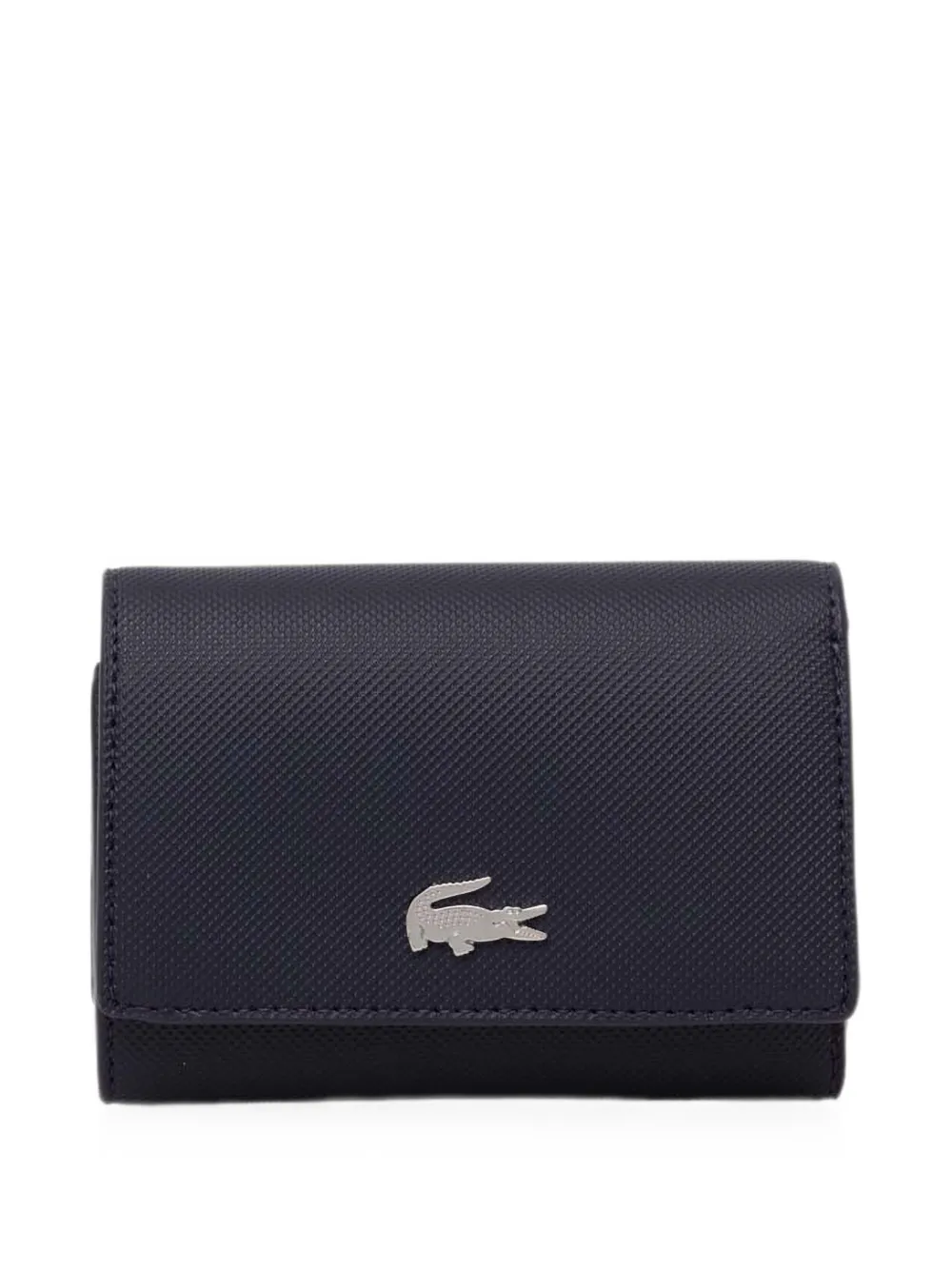Lacoste Anna logo-plaque foldover wallet - Blu