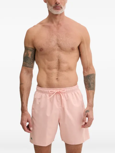 Lacoste logo-patch swim shorts