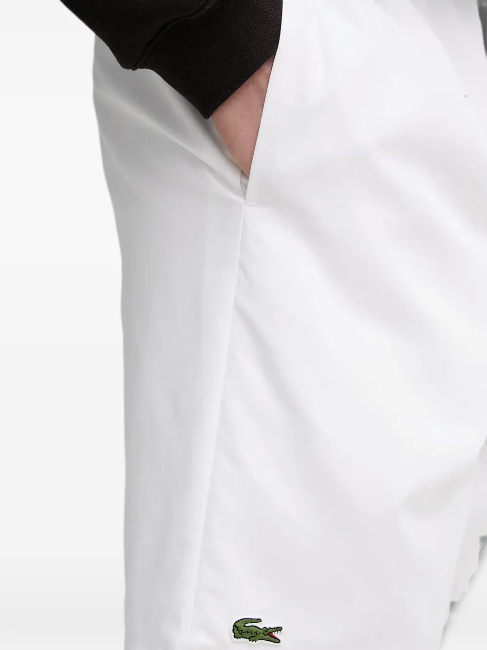 Lacoste Shorts met logopatch en trekkoord Wit