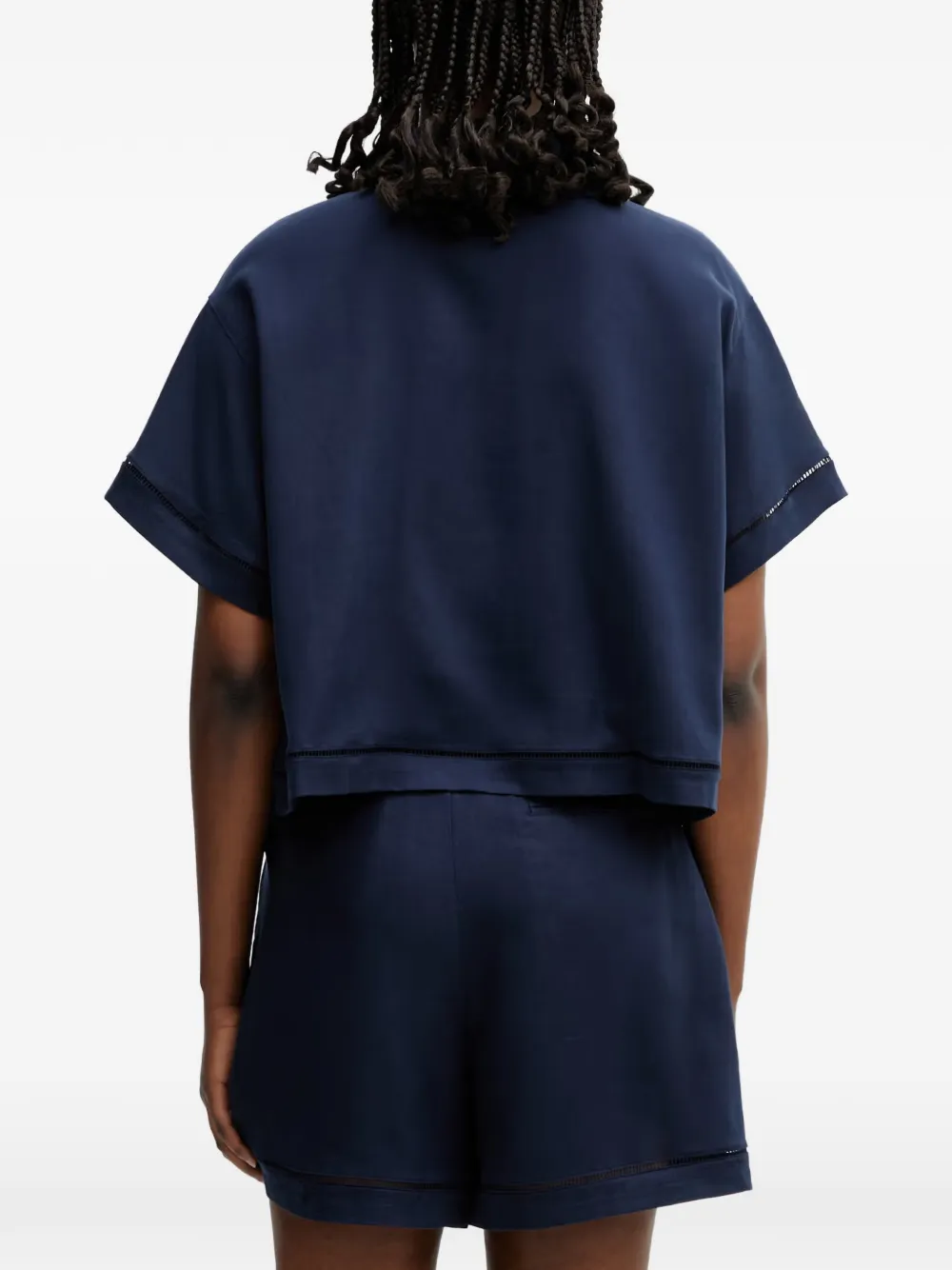 Lacoste Opengewerkt poloshirt met logopatch Blauw