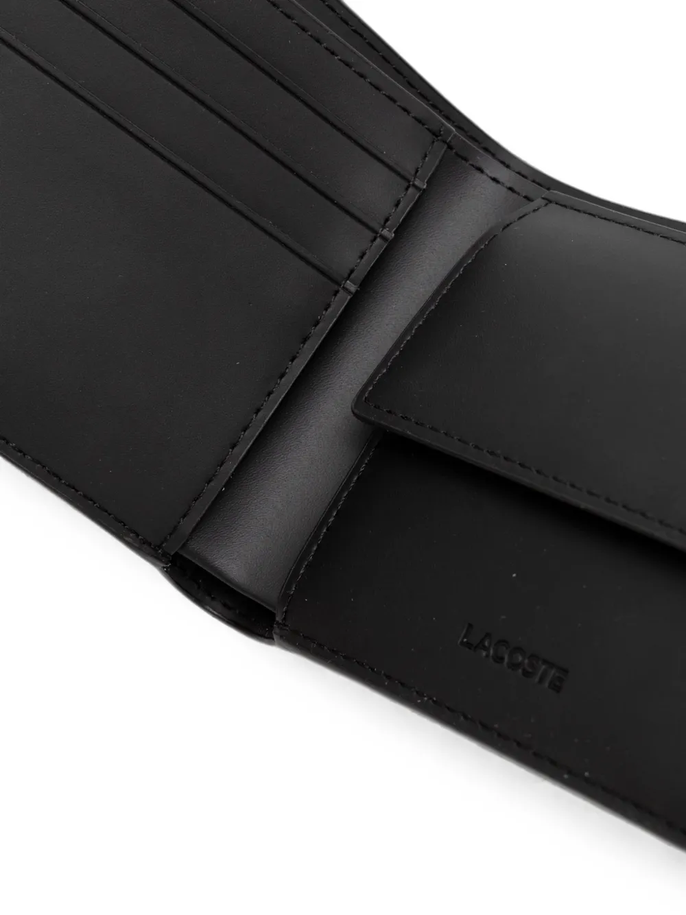 Lacoste The Blend portemonnee met monogramprint en logoplakkaat Zwart