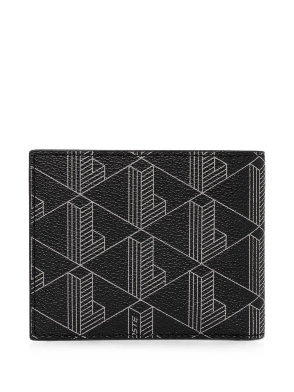 Lacoste The Blend portemonnee met monogramprint en logoplakkaat Zwart