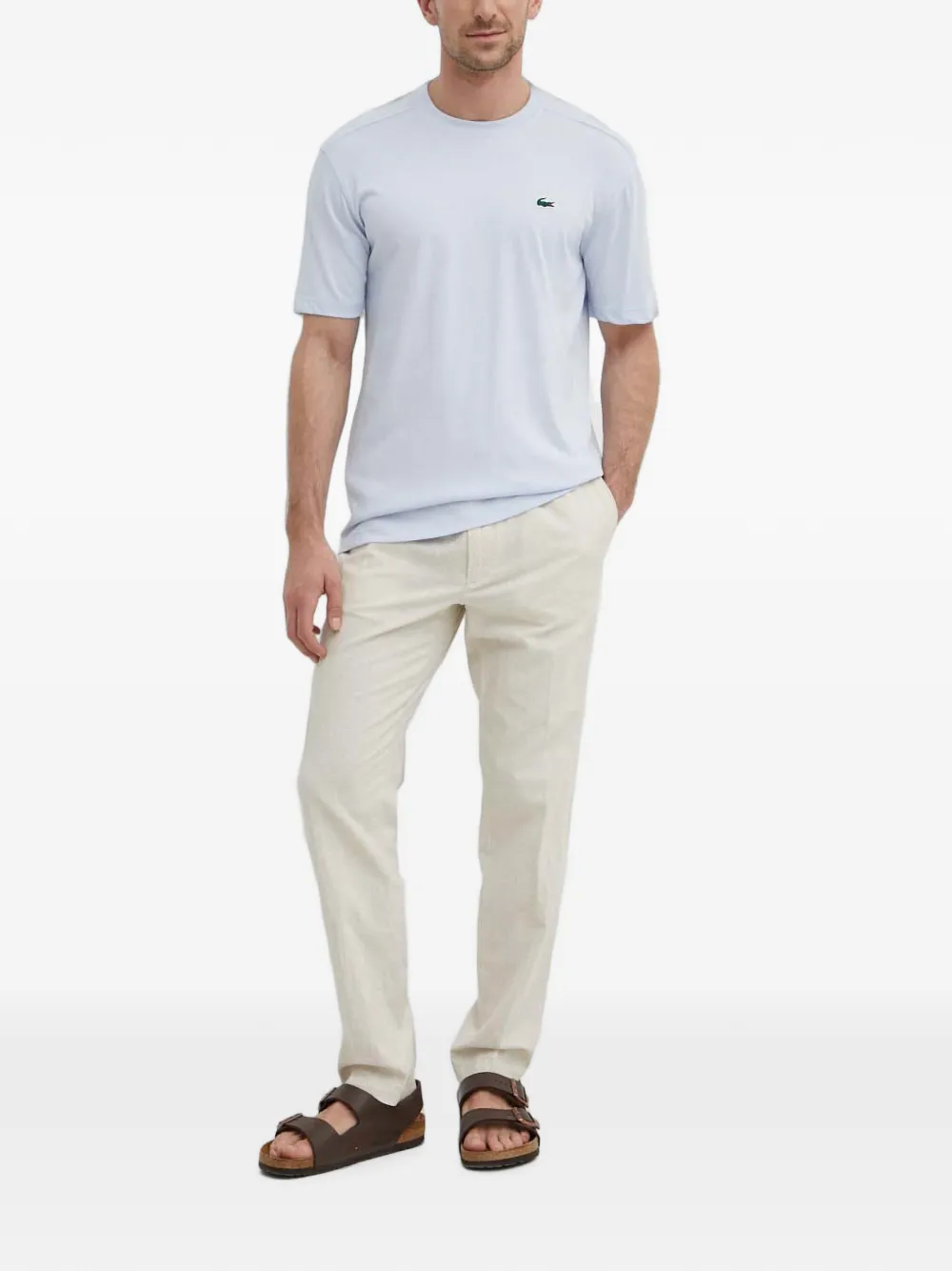 Lacoste T-shirt met logopatch Blauw