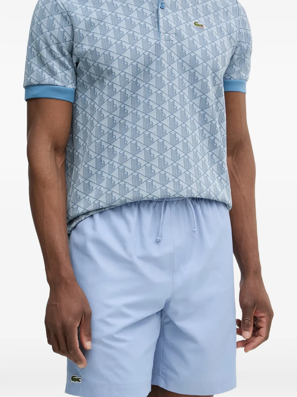 Lacoste Tennisshorts met logo-patch Blauw