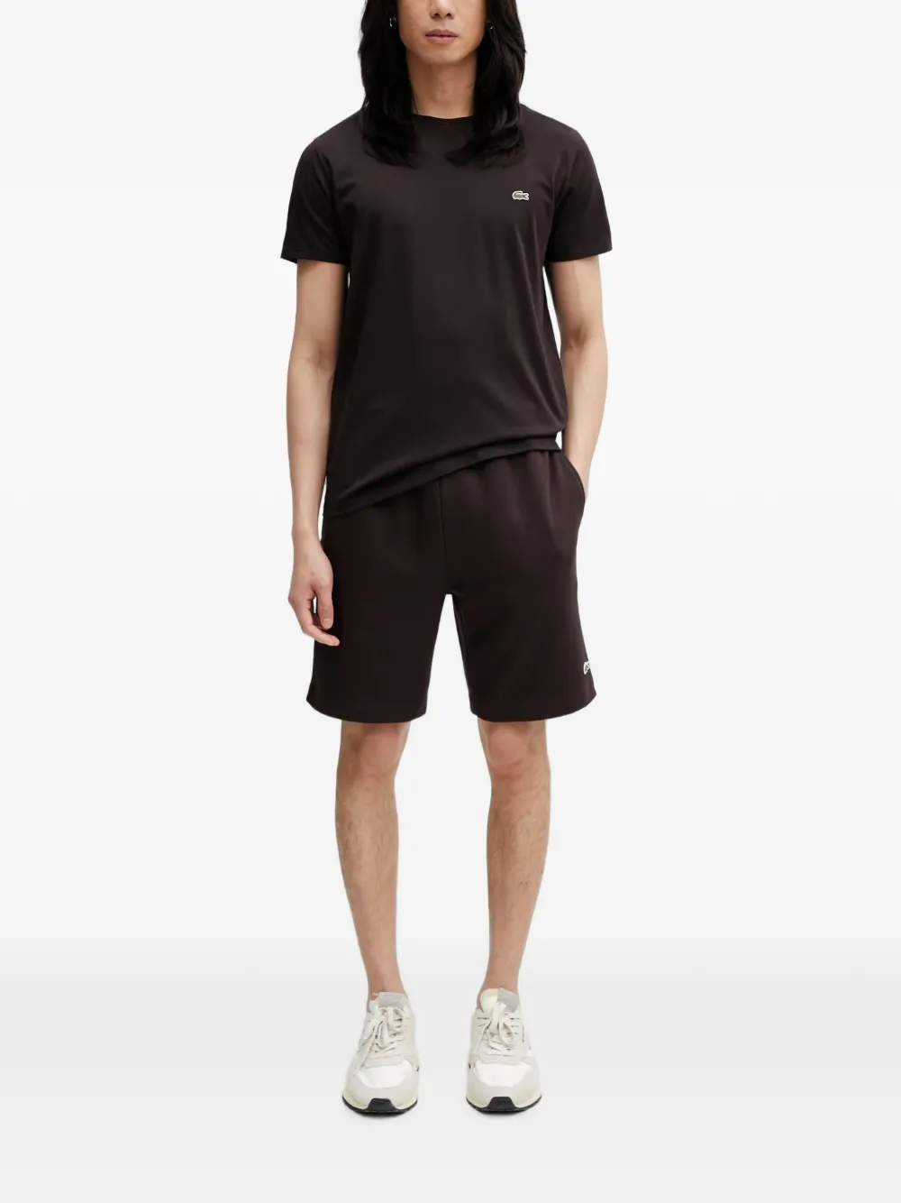 Lacoste Shorts met logopatch Bruin