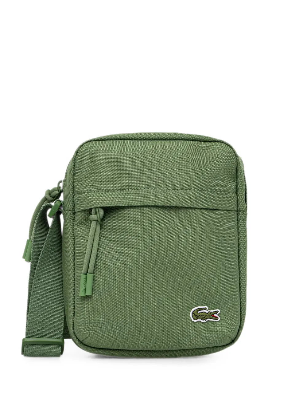 Lacoste Neocroc logo-patch messenger bag - Verde