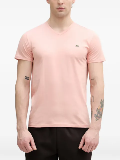 Lacoste logo-patch V-neck T-shirt