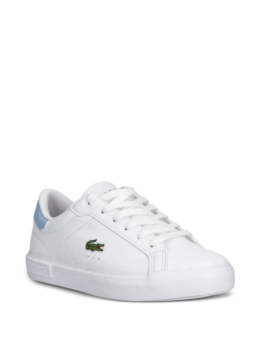 Lacoste Kids baskets Powercourt à patch logo - Blanc Lacoste Kids baskets Powercourt à patch logo - Blanc
