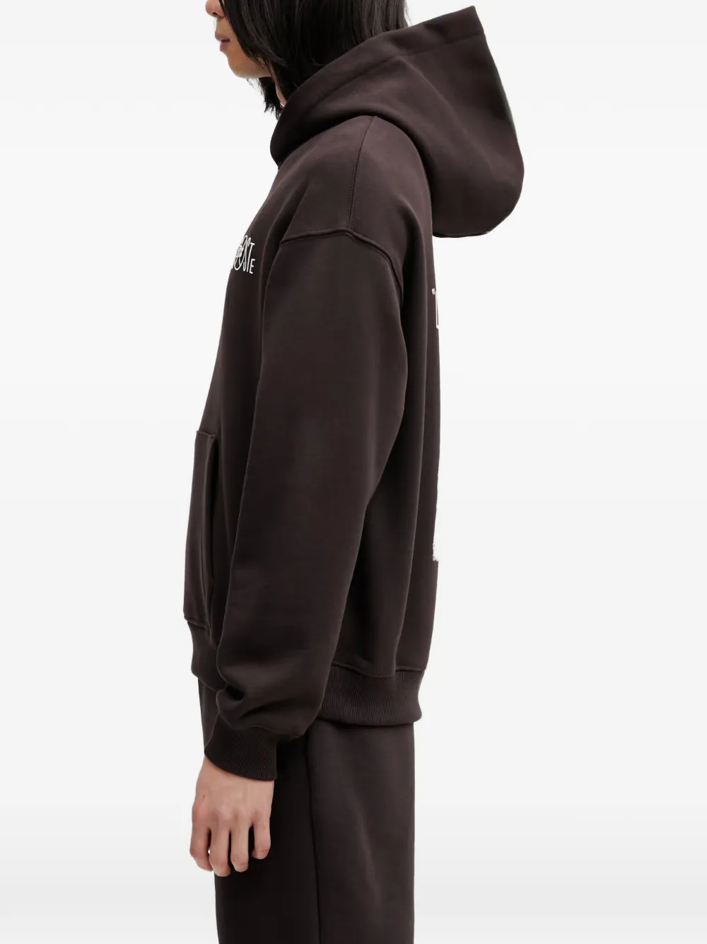 Lacoste Katoenen hoodie met logoprint Bruin