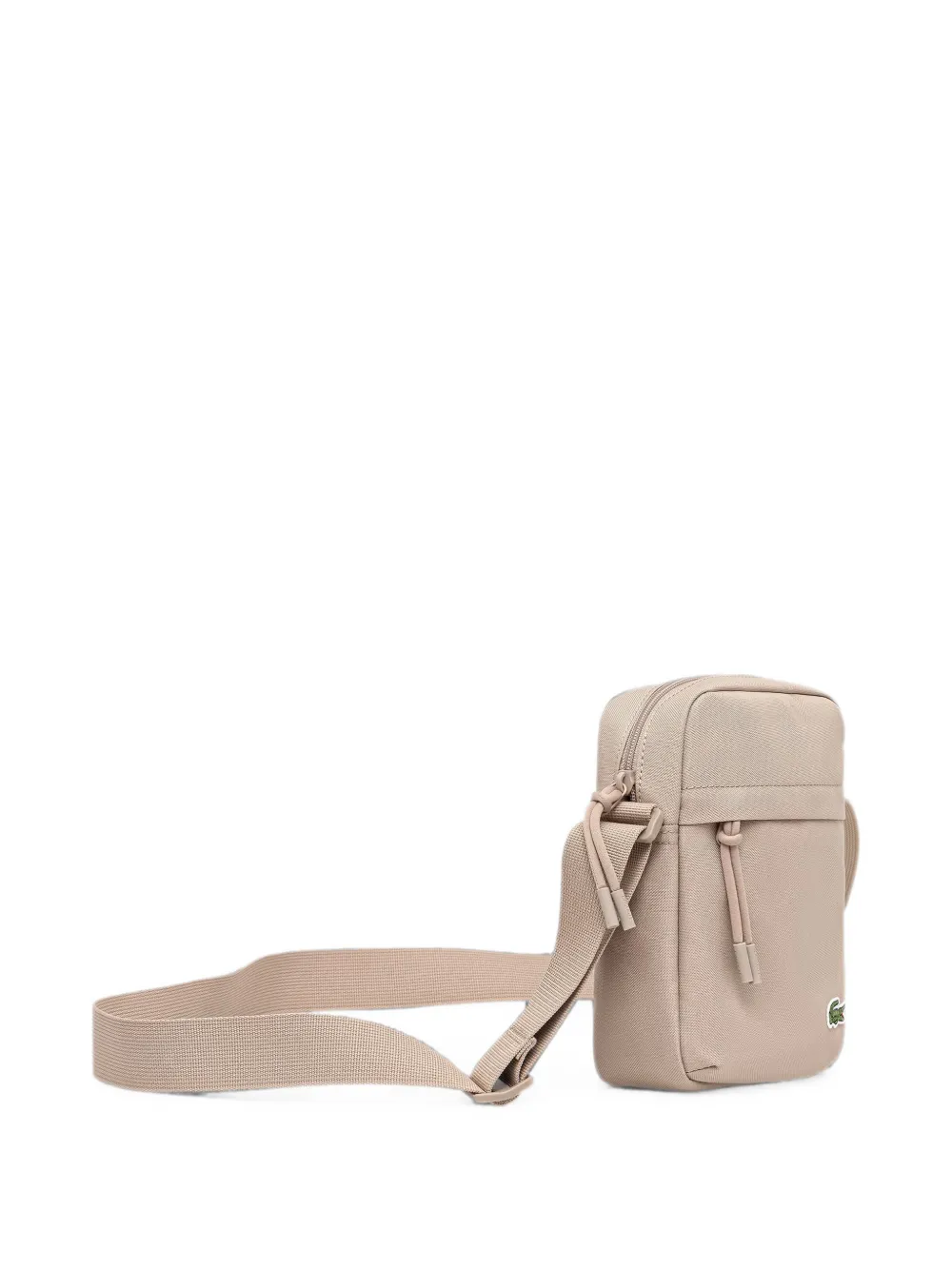 Lacoste Heuptas met logo-patch en rits Beige
